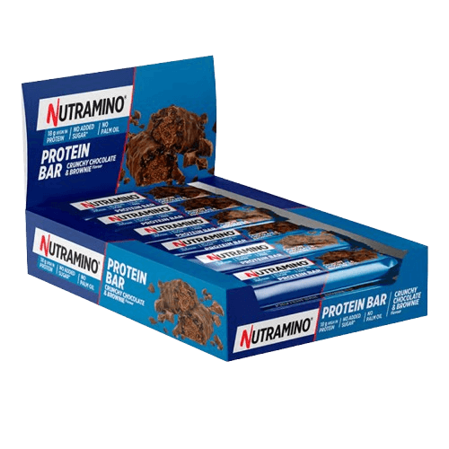 UDSALG Nutramino Proteinbar Crunchy Chocolate Brownie (12 x 55 g) køb billig